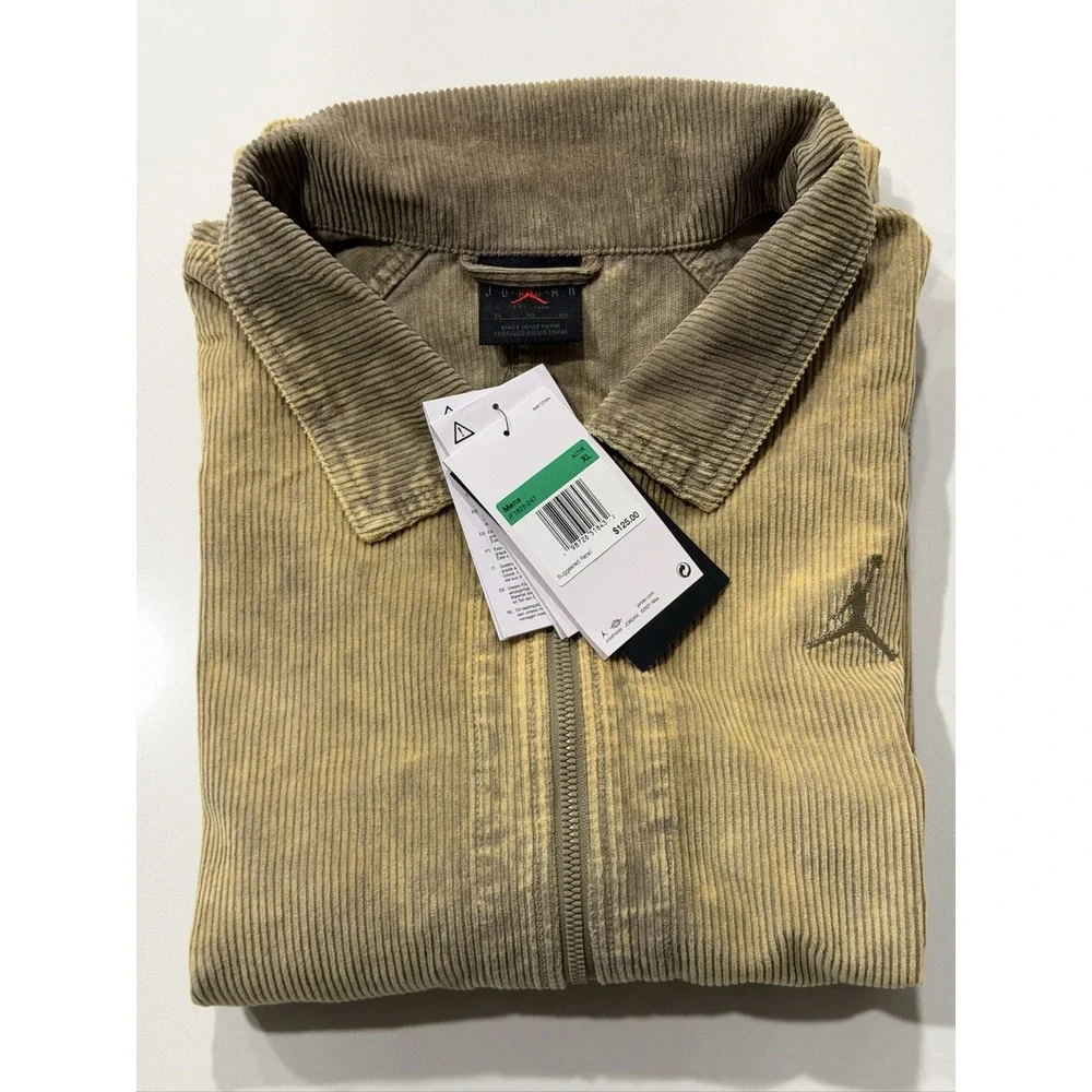Jordan Flight Corduroy Chore Jacket Men's XL Tan IF1825-247 NWT